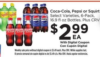 Food 4 Less Coca-cola, pepsi or squirt offer