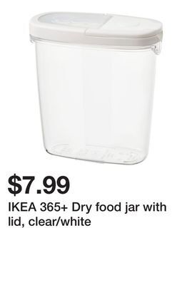 Ikea Ikea 365+ dry food jar with lid, clear/white offer