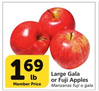 Vons Large gala or fuji apples offer