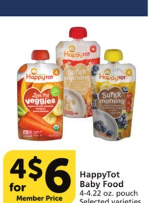 Vons Happytot baby food offer