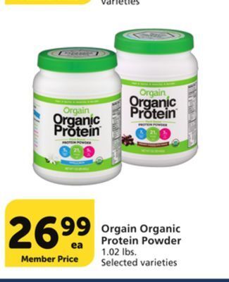 Vons Orgain organic protein powder offer