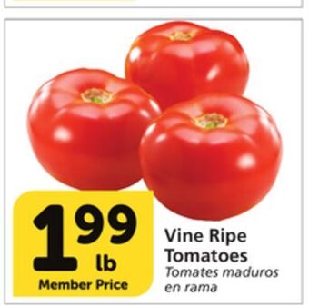 Vons Vine ripe tomatoes offer