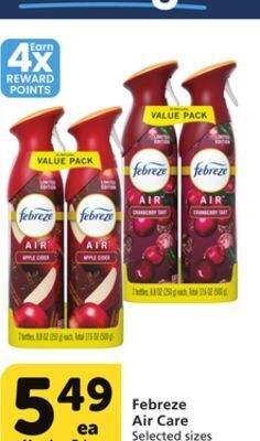 Vons Febreze air care offer