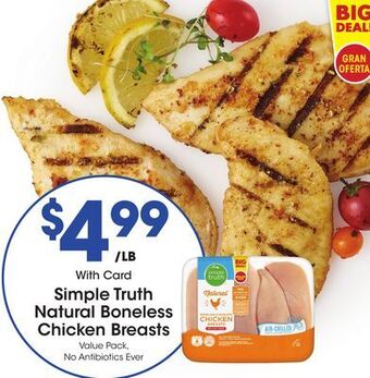 Ralphs Simple truth natural boneless chicken breasts offer