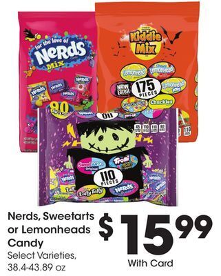Ralphs Nerds, sweetarts or lemonheads candy offer