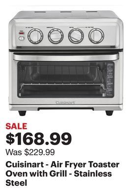 Best Buy Cuisinart - air fryer toaster oven with grill - stainless steel offer