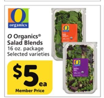 Albertsons O organics salad blends offer