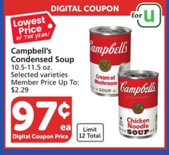 Albertsons Campbell's condensed soup offer