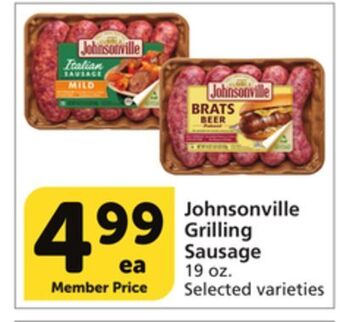 Albertsons Johnsonville grilling sausage offer