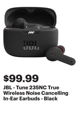 Best Buy Jbl - tune 235nc true wireless noise cancelling in-ear earbuds - black offer