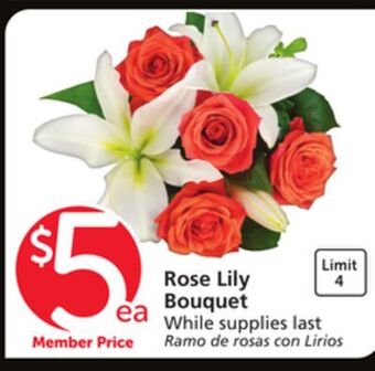 Albertsons Rose lily bouquet offer