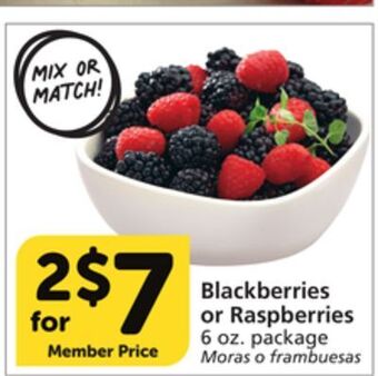 Albertsons Blackberries or raspberries offer