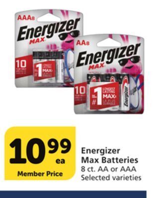 Albertsons Energizer max batteries offer