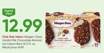Stater Bros Häagen-dazs vanilla milk chocolate almond ice cream bars offer