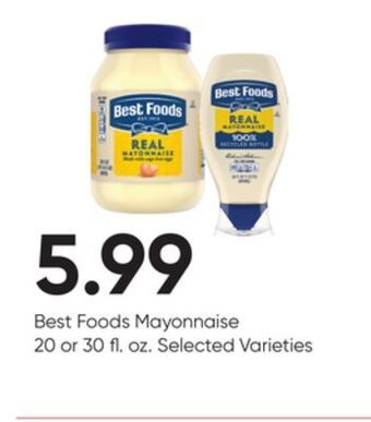Stater Bros Best foods mayonnaise offer