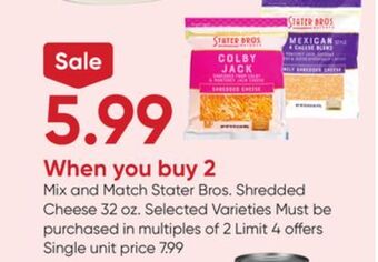 Stater Bros Stater bros. shredded cheese offer
