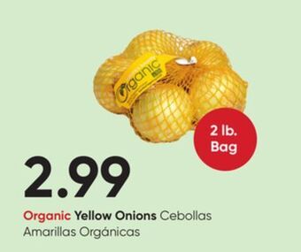 Stater Bros Organic yellow onions offer