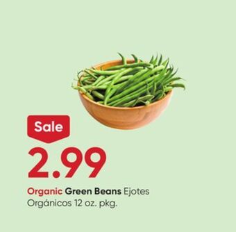 Stater Bros Organic green beans offer