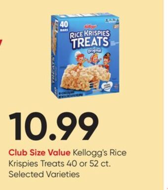 Stater Bros Kellogg's rice krispies treats offer