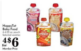 Pavilions Happytot baby food offer