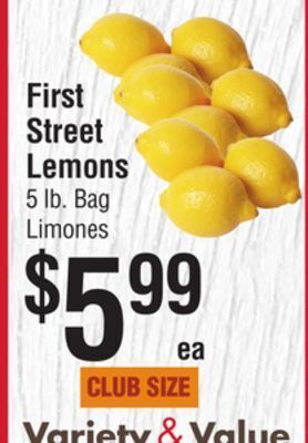 Smart & Final First street lemons offer