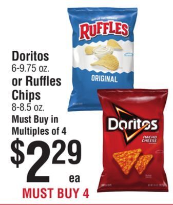 Smart & Final Doritos or ruffles chips offer