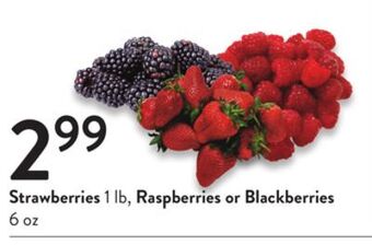 Fresh Thyme Strawberries 1 lb, raspberries or blackberries 6 oz offer