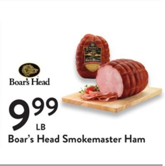 Fresh Thyme Boar's head smokemaster ham offer