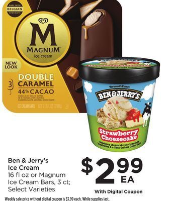 Food 4 Less Ben & jerry's ice cream offer