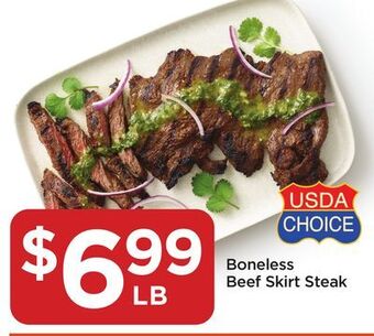 Food 4 Less Boneless beef skirt steak offer