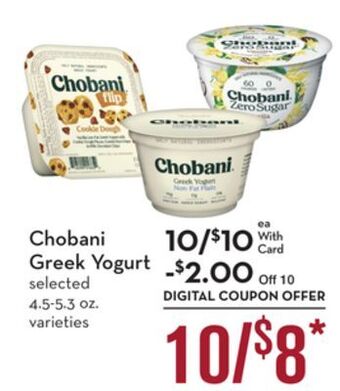 Mariano's Chobani greek yogurt offer