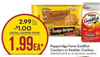 Mariano's Pepperidge farm goldfish crackers or keebler cookies offer