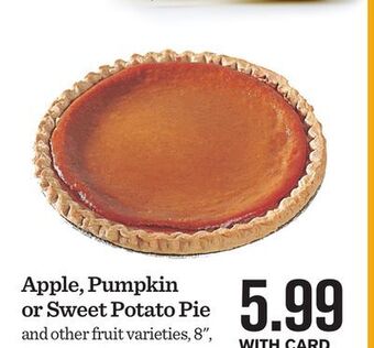 Mariano's Apple, pumpkin or sweet potato pie offer