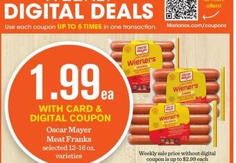 Mariano's Oscar mayer meat franks offer