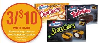 Mariano's Hostess scary cakes or iced pumpkin cupcakes offer