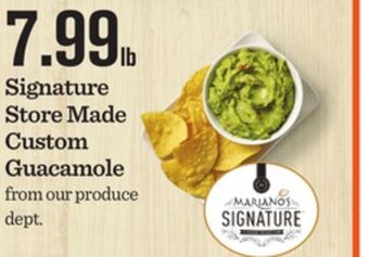 Mariano's Signature store made custom guacamole offer