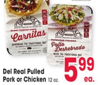 Jewel-Osco Del real pulled pork or chicken offer