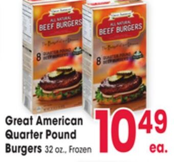 Jewel-Osco Great american quarter pound burgers offer