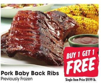 Jewel-Osco Pork baby back ribs offer