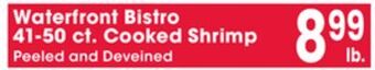 Jewel-Osco Waterfront bistro 41-50 ct. cooked shrimp offer