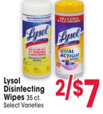 Jewel-Osco Lysol disinfecting wipes offer