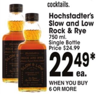 Jewel-Osco Hochstadter's slow and low rock & rye offer