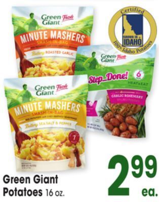 Jewel-Osco Green giant potatoes offer