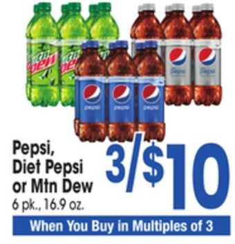 Jewel-Osco Pepsi, diet pepsi or mtn dew offer