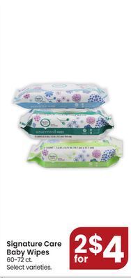 Jewel-Osco Signature care baby wipes offer