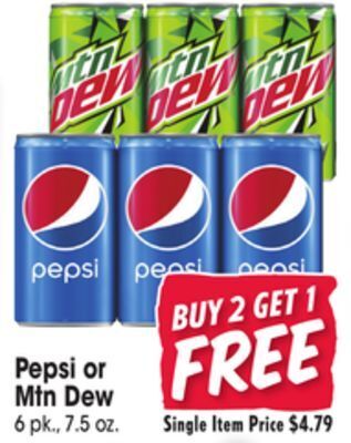 Jewel-Osco Pepsi or mtn dew offer