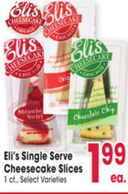 Jewel-Osco Eli's single serve cheesecake slices offer