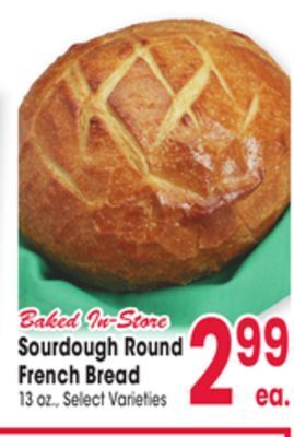 Jewel-Osco Sourdough round french bread offer