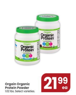 Jewel-Osco Orgain organic protein powder offer