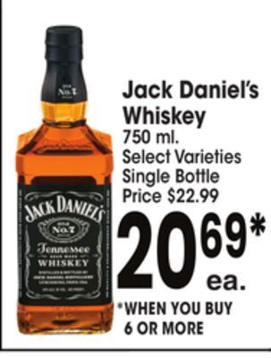 Jewel-Osco Jack daniel's whiskey offer